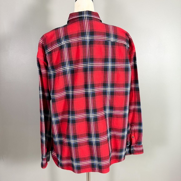 LL Bean Signature Camp Flannel Shirt Womens XL Plaid Heavyweight Lumberjack Cozy - Picture 2 of 8